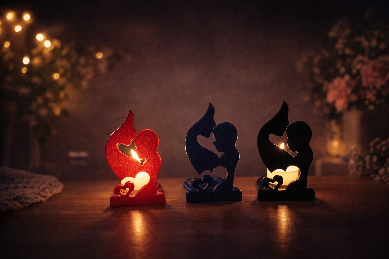 Anya és gyermek gyertyatartó – Anyák napi dekoráció